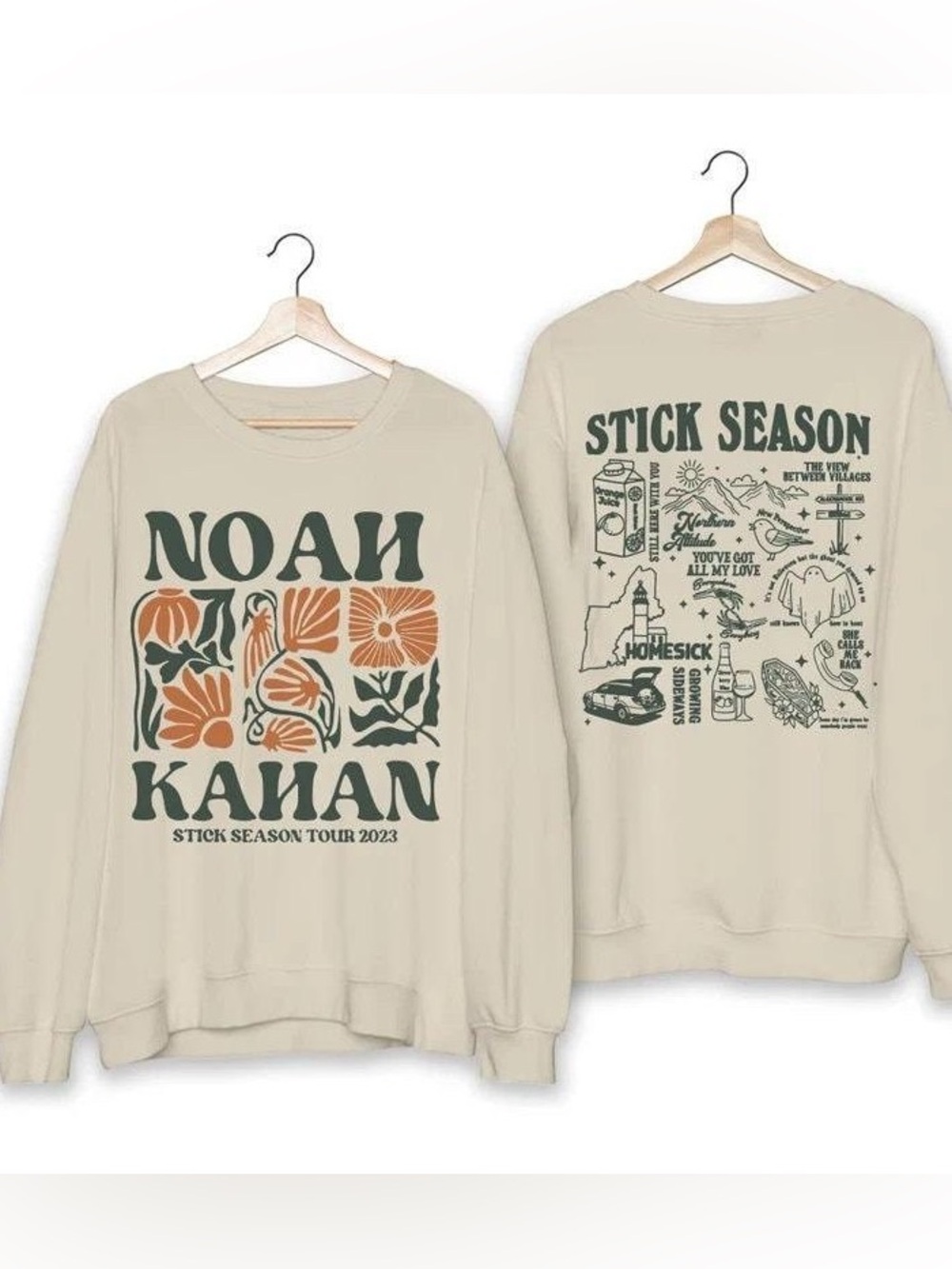 Noah Kahan Off-black Short Sleeve Graphic Sweatshirt